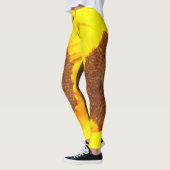 ひまわりイエローブラウンフローラレギンス レギンス (左)
