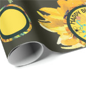 ひまわりイエローブラックガール誕生日 ラッピングペーパー (ロールコーナー)