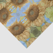 ひまわりイエローブルースカイフローラカントリーデコパージュ 薄葉紙 (詳細)