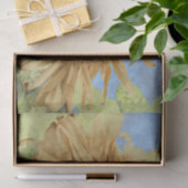 ひまわりイエローブルーボホカントリー素朴フローラ 薄葉紙 (ギフト)