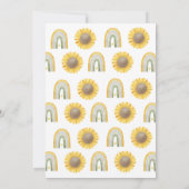 ひまわりイエローワイルドワン誕生日 招待状 (裏面)