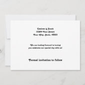 ひまわりイエロー ラスティック ブルー デニム セーブ・ザ・デート (裏面)