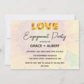 ひまわりイエロー ラブエンゲージメントパーティー招待状 招待状 (正面)