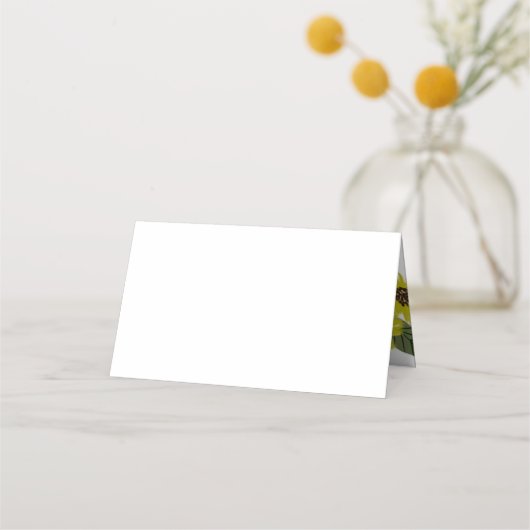 ひまわりイラストレーション結婚植物黄 プレイスカード (裏面)