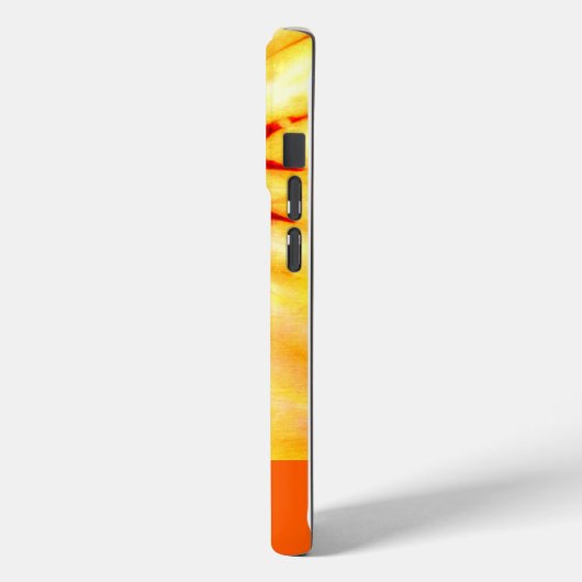 ひまわりインスパイア色オレンジ絞り染めデザイン Case-Mate iPhoneケース (裏面 / 左)