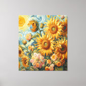 ひまわりインスピレーション キャンバスプリント (正面)