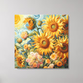 ひまわりインスピレーション キャンバスプリント (正面)