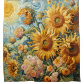 ひまわりインスピレーション シャワーカーテン (正面)