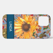 ひまわりウイリアムモリスiPhone 12ケースDIY名 Case-Mate iPhoneケース (裏面 (横))