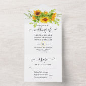 ひまわりウェディングオールインワン招待状 オールインワン招待状 (内側)