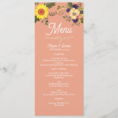 ひまわりウェディングメニュー メニュー (正面)