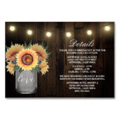 ひまわりウェディングレセプションカード テーブルナンバー (正面)