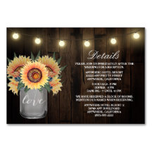 ひまわりウェディングレセプションカード
