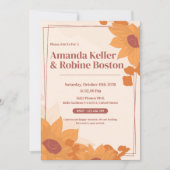 ひまわりウェディング招待状 招待状 (正面)