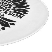 ひまわりウェディング オーダーメイド名 & 日付 カッティングボード (角)