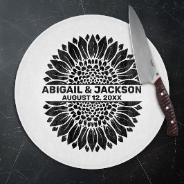 ひまわりウェディング オーダーメイド名 & 日付 カッティングボード