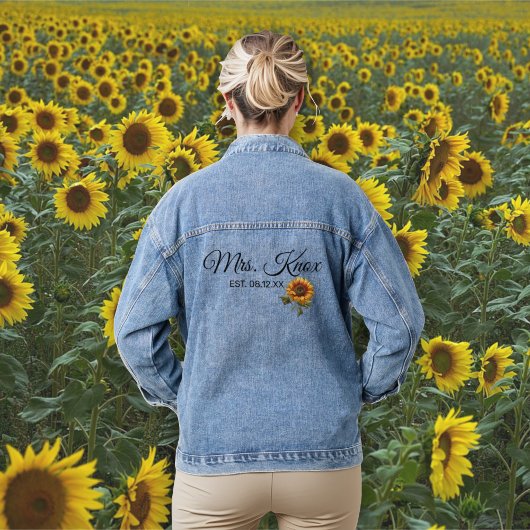 ひまわりウェディング*ブライド*ミセス*エステーブリッシュド デニムジャケット