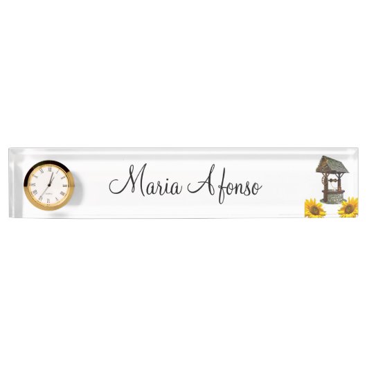 ひまわりウェル机用ネームプレート デスクネームプレート (正面)