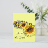 ひまわりウエディングの行日付を保存 案内ポストカード (スタンド正面)