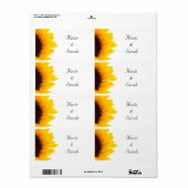 ひまわりウエディングラベル ラベル (フルシート)