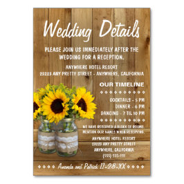 ひまわりウエディングレセプション+アコモデーションカード テーブルナンバー