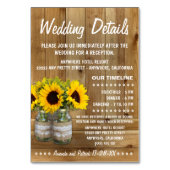 ひまわりウエディングレセプション+アコモデーションカード テーブルナンバー (正面)