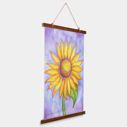 ひまわりウォールアートタペストリー 吊り下げ型タペストリー (傾斜あり)