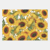 ひまわりウッドバッファロープレイド ラッピングペーパーシート (正面3)