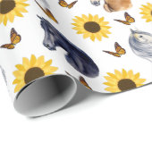 ひまわりウマのラッピング紙 ラッピングペーパー (ロールコーナー)