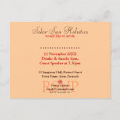 ひまわりエキゾチック特別招待状はがき インビテーションポストカード (裏面)