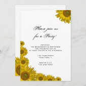 ひまわりエッジパーティの招待状 招待状 (正面/裏面)