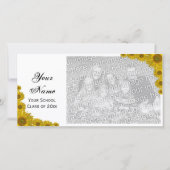 ひまわりエッジ卒業発表フォトカード 案内状 (正面)