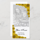 ひまわりエッジ卒業発表フォトカード 案内状 (正面/裏面)