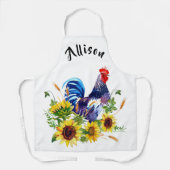 ひまわりエプロン付きルパーソナライズされたスター エプロン (正面)