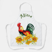ひまわりエプロン付きルパーソナライズされたスター エプロン (正面)