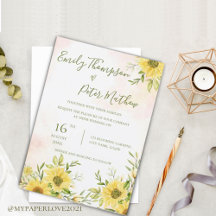 ひまわりエレガントかわいい結婚黄色