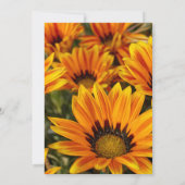 ひまわりエレガントと白タイポグラフィ結婚ズ 招待状 (裏面)