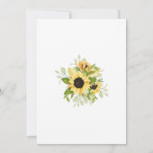 ひまわりエレガントと緑のブライダルシャワー 招待状 (裏面)