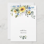 ひまわりエレガントのユーカリブライダルブランチ 招待状 (裏面)