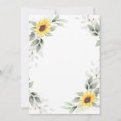 ひまわりエレガントの緑のリハーサルディナー 招待状 (裏面)