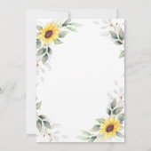 ひまわりエレガントの緑のリハーサルディナー 招待状 (裏面)