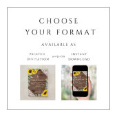 ひまわりエレガントの花レースウッドクロスバプテスマ 招待状