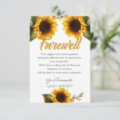 ひまわりエレガントの離れ同僚のお別れカード サンキューカード (スタンド正面)