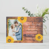 ひまわりエレガントの黄モダン色フローラ写真 セーブザデート (スタンド正面)