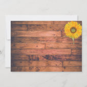 ひまわりエレガントの黄モダン色フローラ写真 セーブザデート (裏面)