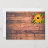 ひまわりエレガントの黄素朴色フローラ写真 セーブザデート (裏面)