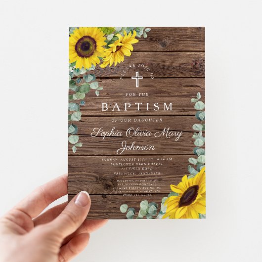 ひまわりエレガントは洗礼を越える 招待状