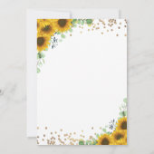 ひまわりエレガントアーチ金ゴールド初の聖餐式 招待状 (裏面)