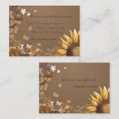 ひまわりエレガントウエディングレセプションカード エンクロージャーカード (正面/裏面)