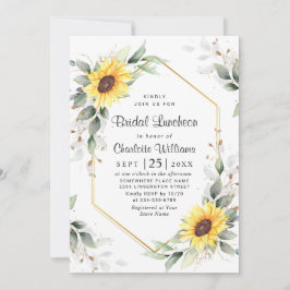 ひまわりエレガントグリーンリーフローラブライダル昼食会 招待状